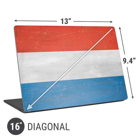 Netherlands Flag Distressed Universal Laptop 16in (13 x 9.4in) Skin